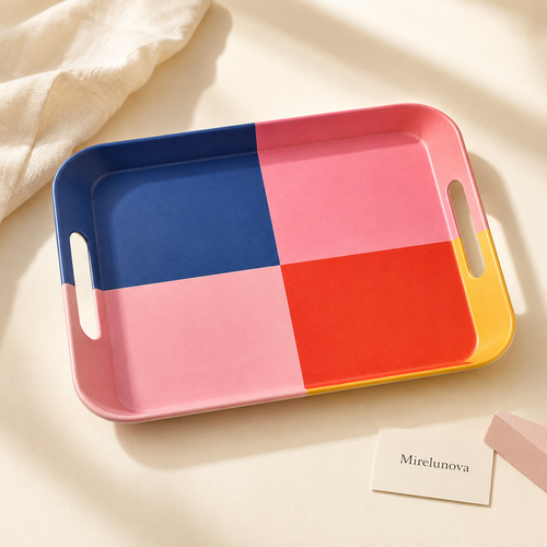 Mirelunova®Color Block Serving Tray