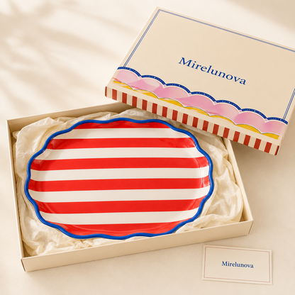 Mirelunova®Picnic Stripe Platter