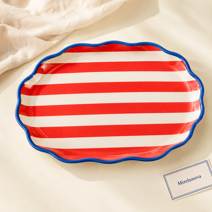 Mirelunova®Picnic Stripe Platter