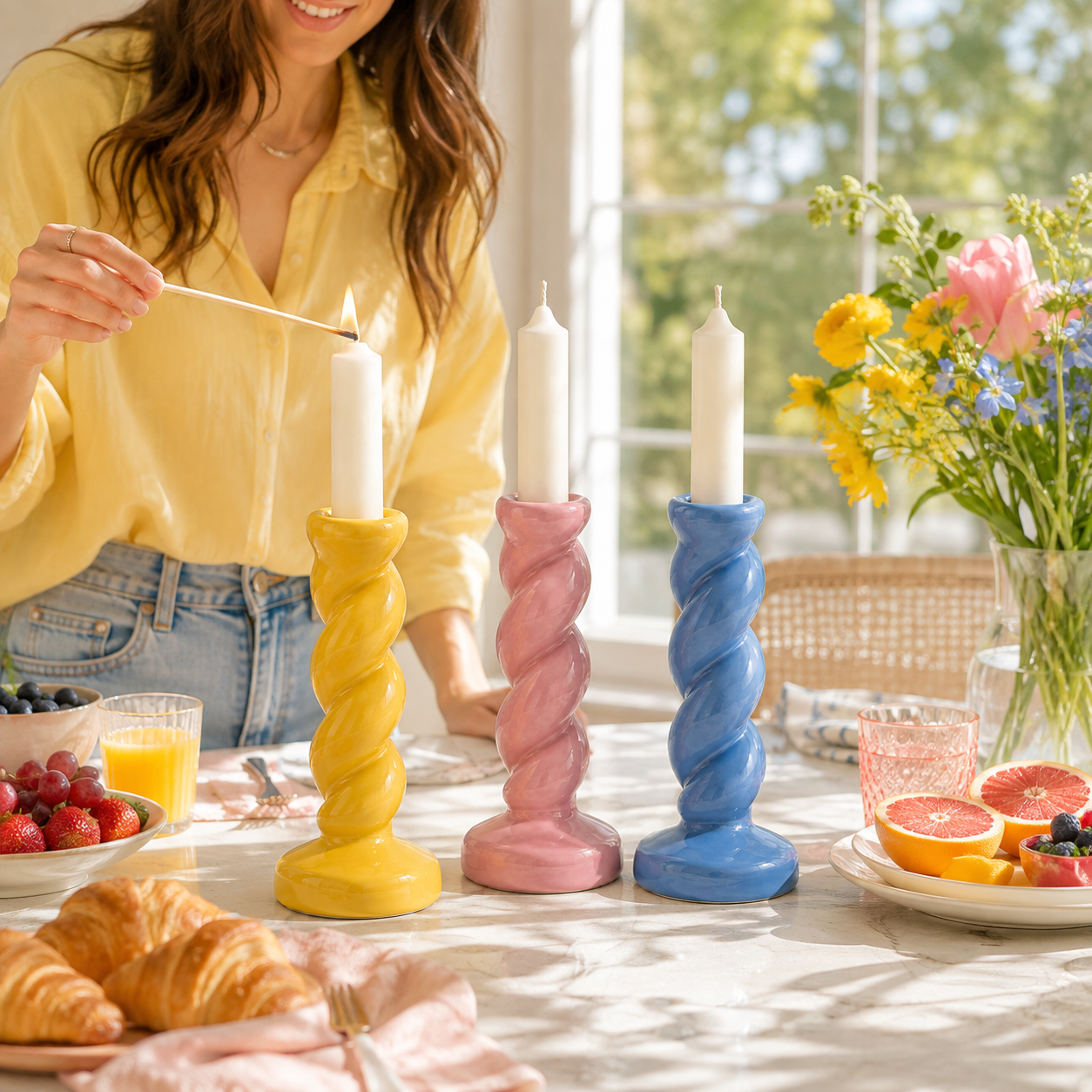 Mirelunova®Twist Candle Holder Set