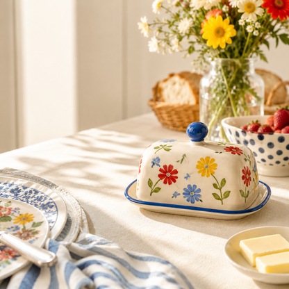 Mirelunova®Floral Butter Dish