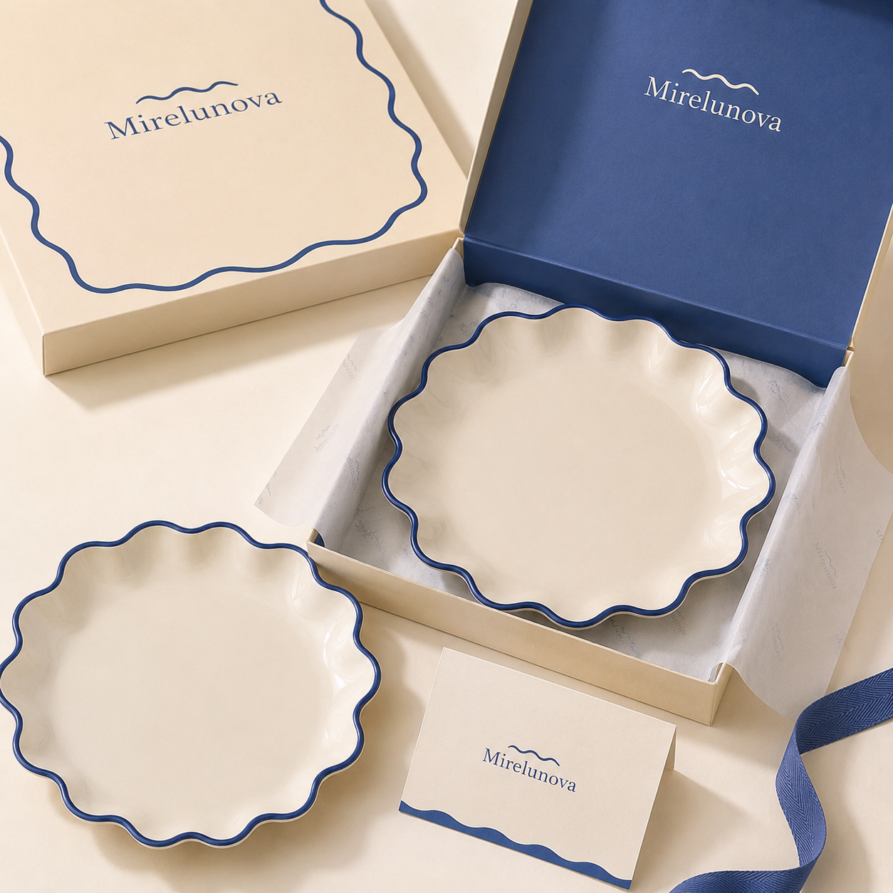 Mirelunova®Wave Rim Dinner Plate