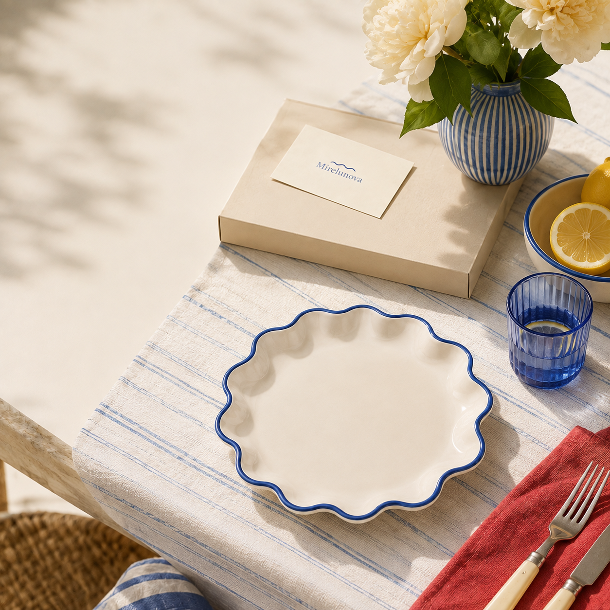 Mirelunova®Wave Rim Dinner Plate