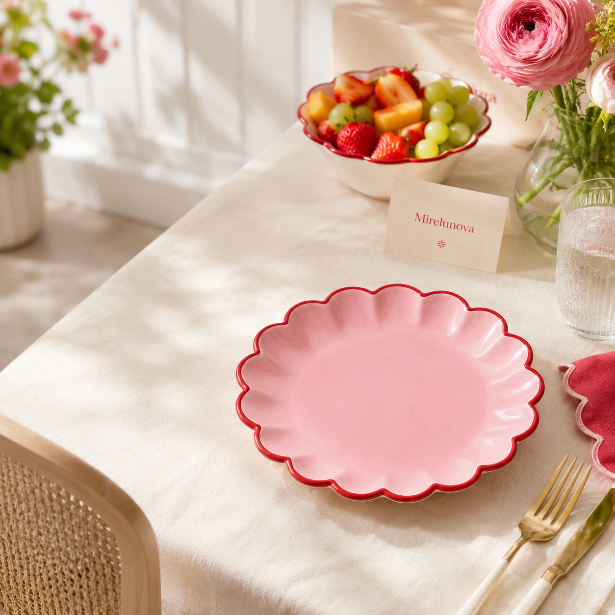 Mirelunova®Scallop Edge Salad Plate