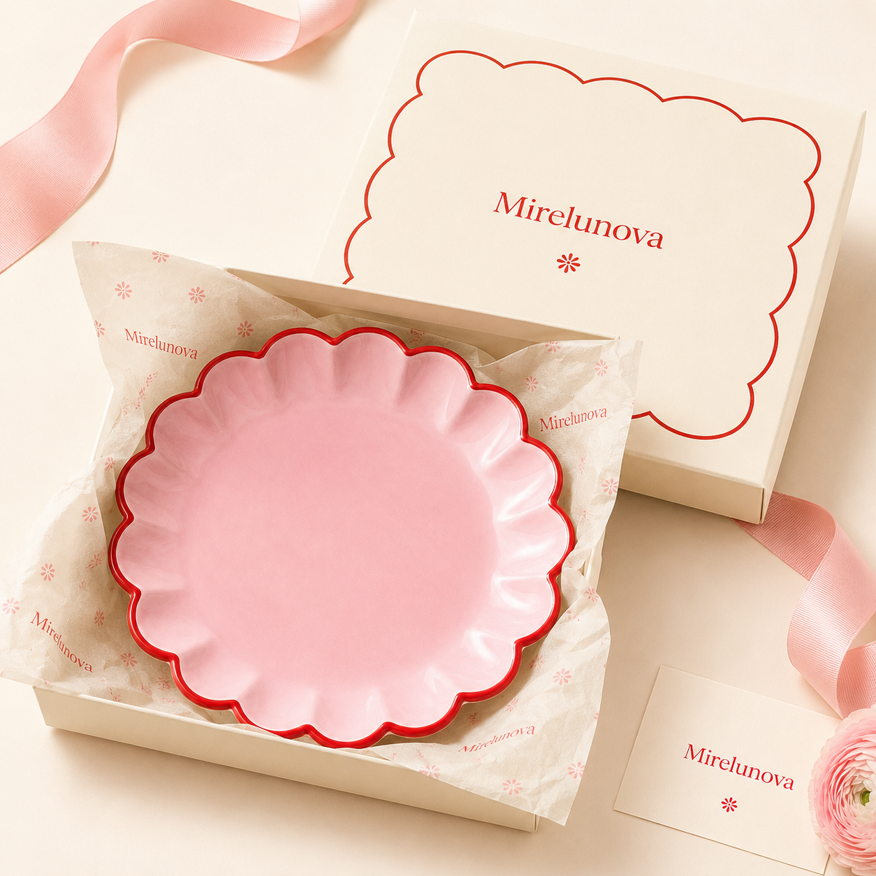 Mirelunova®Scallop Edge Salad Plate
