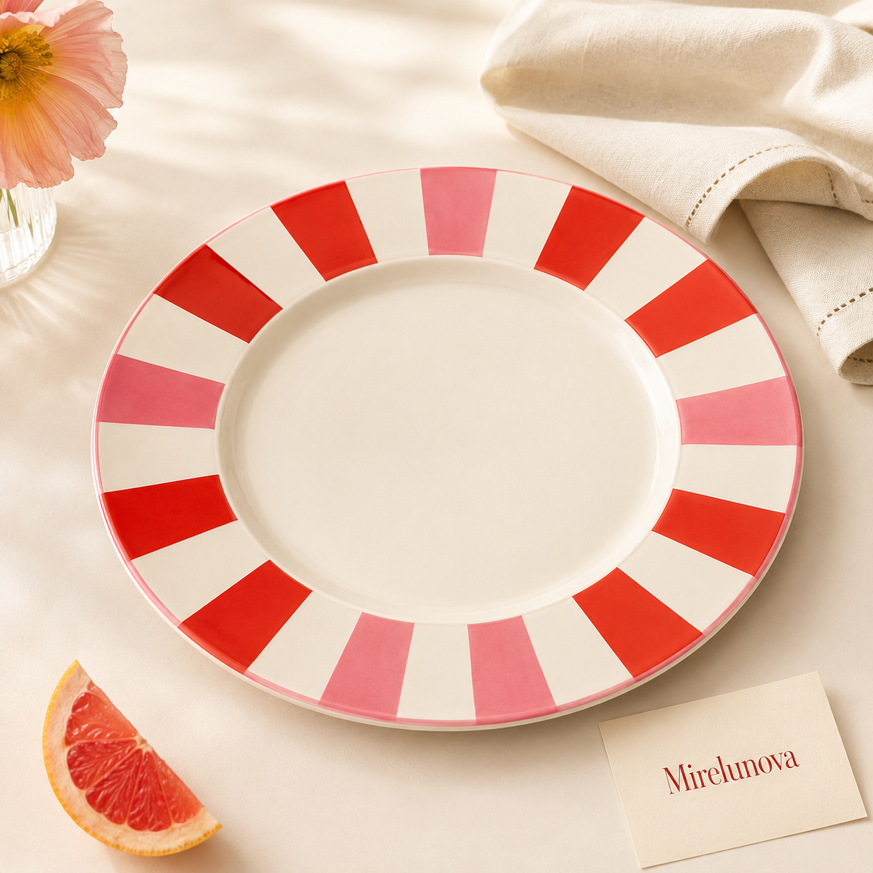 Mirelunova®Sunset Stripe Charger Plate