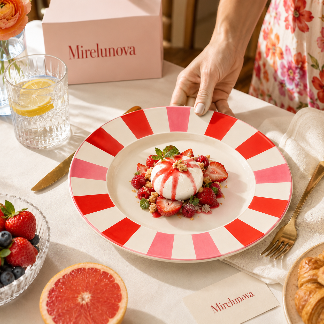 Mirelunova®Sunset Stripe Charger Plate