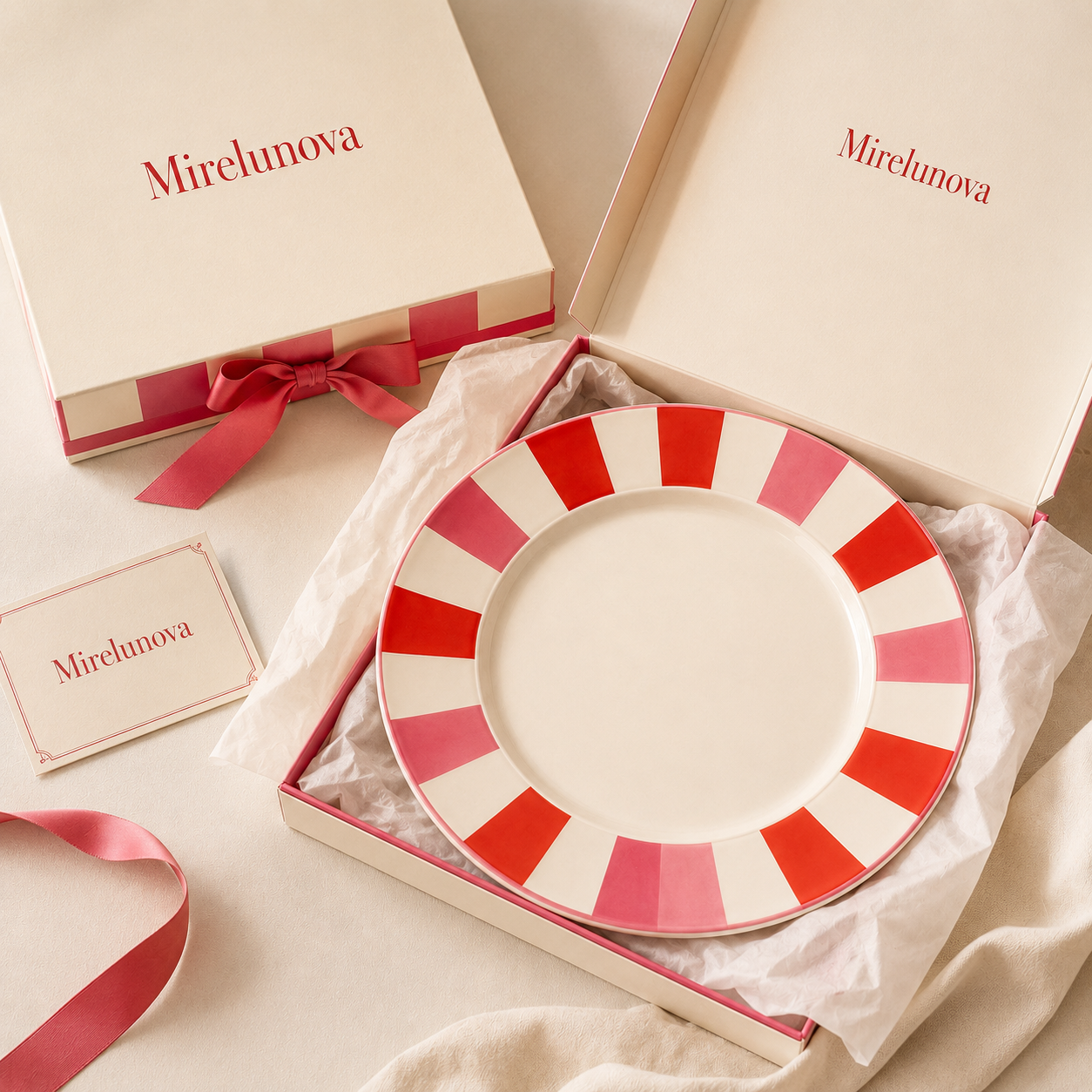 Mirelunova®Sunset Stripe Charger Plate