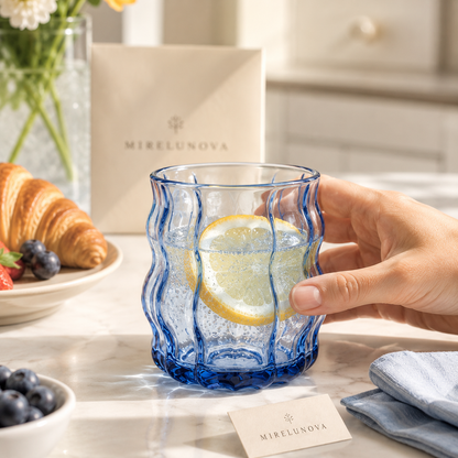 Mirelunova®Ripple Glass Tumbler