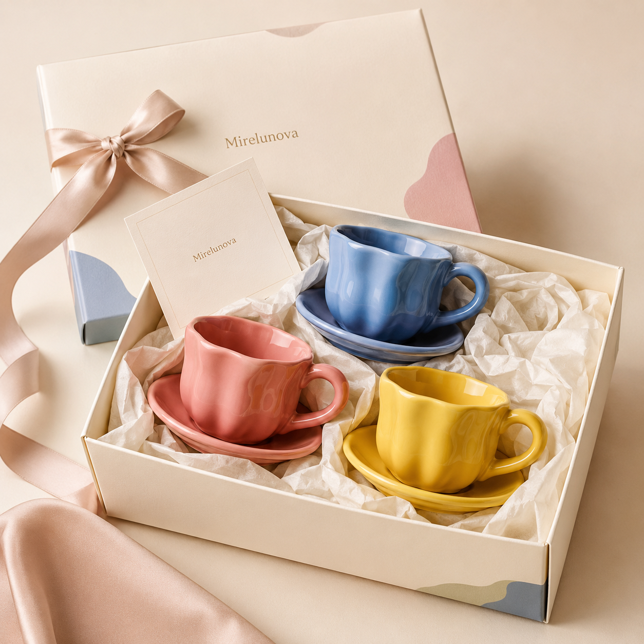 Mirelunova®Sculpted Coffee Cup Set
