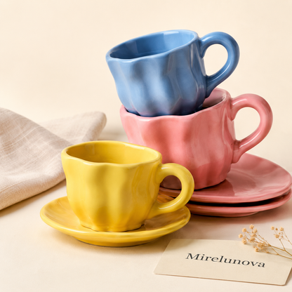Mirelunova®Sculpted Coffee Cup Set