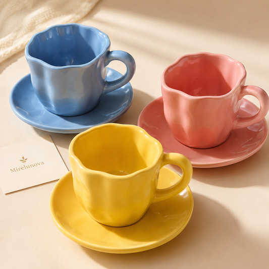 Mirelunova®Sculpted Coffee Cup Set