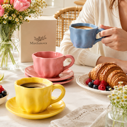 Mirelunova®Sculpted Coffee Cup Set